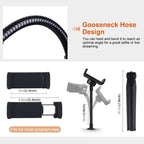 10.2 Marquee Led Beauty Light with Tripod and Remote - Dual-colour Ring Light for Vlogging and Photography