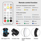 10.2 Marquee Led Beauty Light with Tripod and Remote - Dual-colour Ring Light for Vlogging and Photography