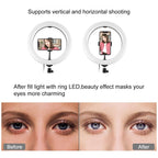 10.2 Marquee Led Beauty Light with Tripod and Remote - Dual-colour Ring Light for Vlogging and Photography