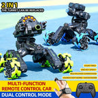 Remote Control Car - Dual Control Soft Bomb - Four-wheel Battle Blooming Tire Spray - Green