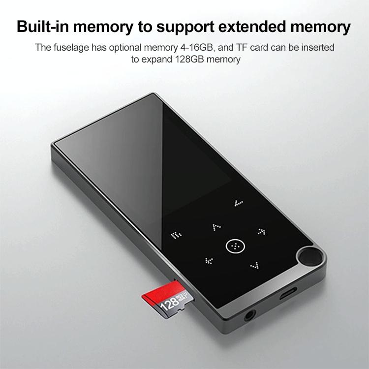 2.4 Inch Touch Mp4 / Mp3 Player 16Gb Memory E Book / Alarm / Timer No Bluetooth - Blue