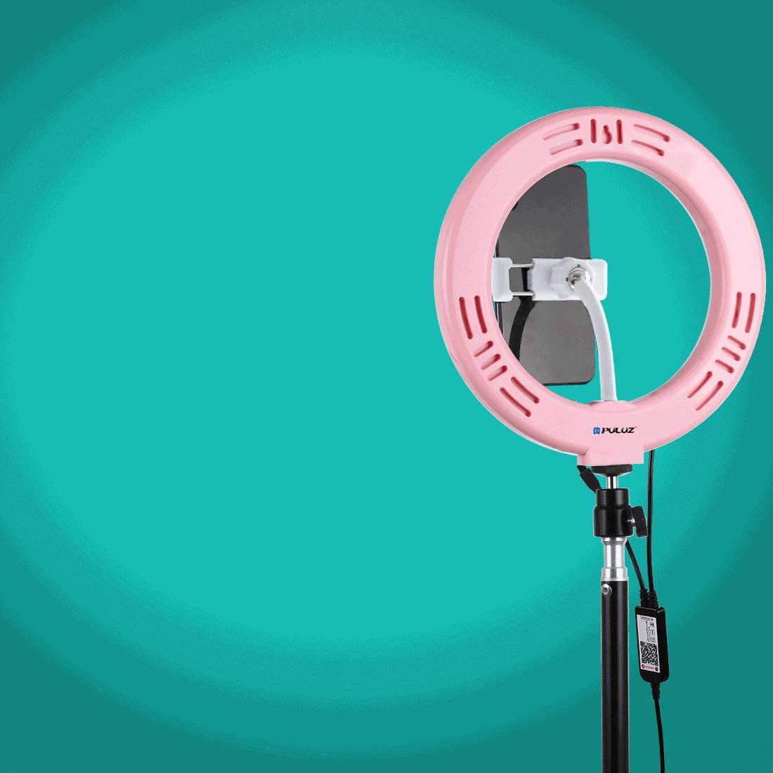 7.9 Dual Colour Led Ring Light with Usb Dimmable for Vlogging and Photography - Black