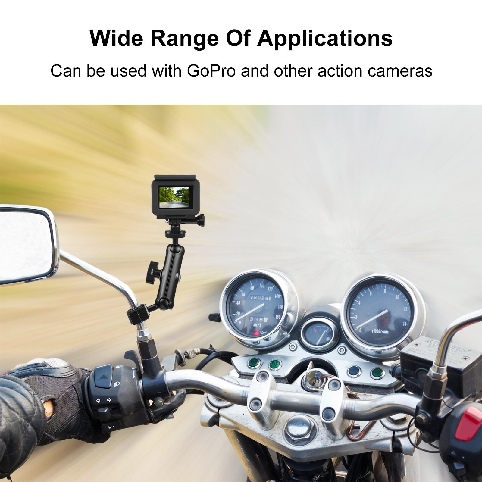 Universal Rearview Mirror Mount for Action Cameras 16.5 x 5.5cm / 6.5 x 2.0 Inch