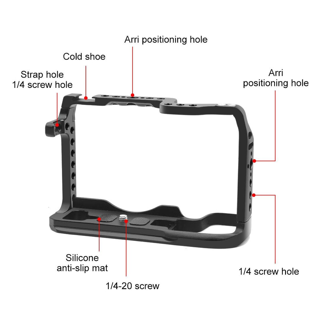 Metal Camera Cage For Canon Eos-Rp Stabilizer Rig - Black