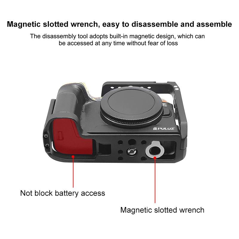 Metal Camera Cage For Canon Eos-Rp Stabilizer Rig - Black
