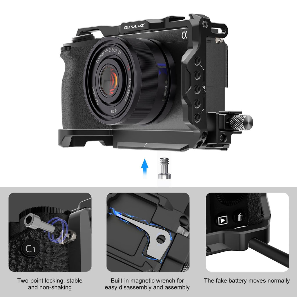 Metal Camera Cage Stabilizer For Sony A6700 - Black