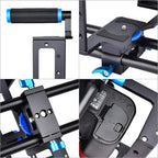 Protective Dslr Camera Cage With Stabilizer And Top Handle - Black