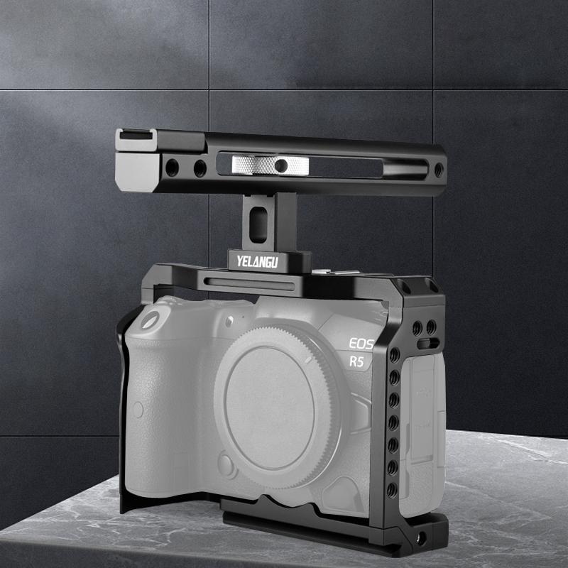Video Camera Cage Stabilizer With Handle for Canon R5 / R6