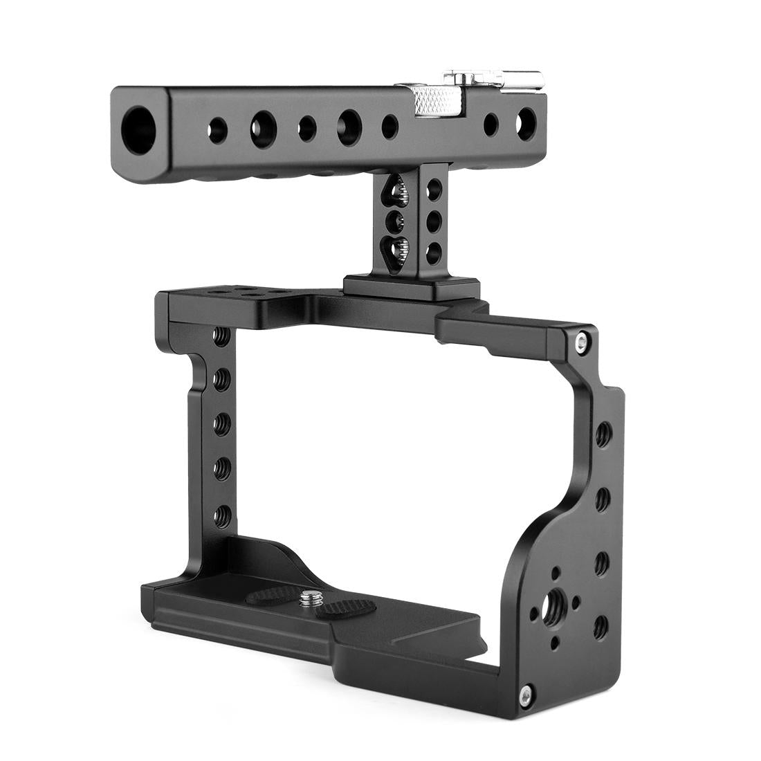 Video Camera Cage Stabilizer With Handle - Black for Sony A6600