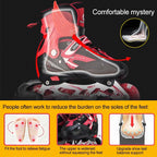 Adjustable Children's Roller Skates Set - Black Size s