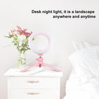 7.9 Led Ring Light with Tripod and Phone Clamp - 3 Modes Dimmable Dual Colour Temperature - Black