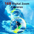 Waterproof 48mp Dual Screen Outdoor Camera - Wdc901 - Yellow