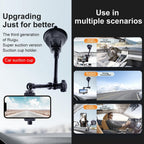 Dual-leg Suction Cup Arm Phone Clamp Mount with Connecting Rod