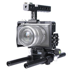Camera Cage Stabilizer With Handle - Black For Sony A6000 / A6300 / A6400 / A6500