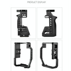 Video Camera Cage Stabilizer For Canon Eos R5 / R6 / R - Black