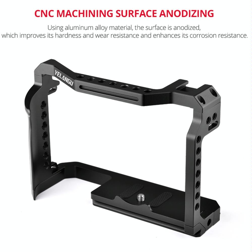 Video Camera Cage Stabilizer For Canon Eos R5 / R6 / R - Black