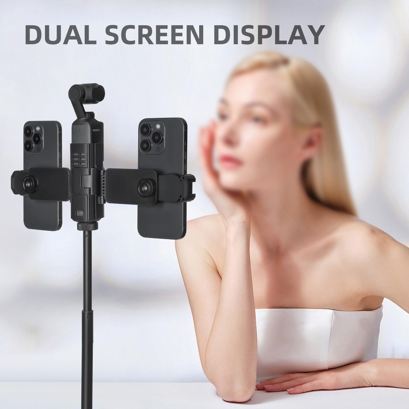 Universal Dual Phone Clamp for Dji Pocket 3