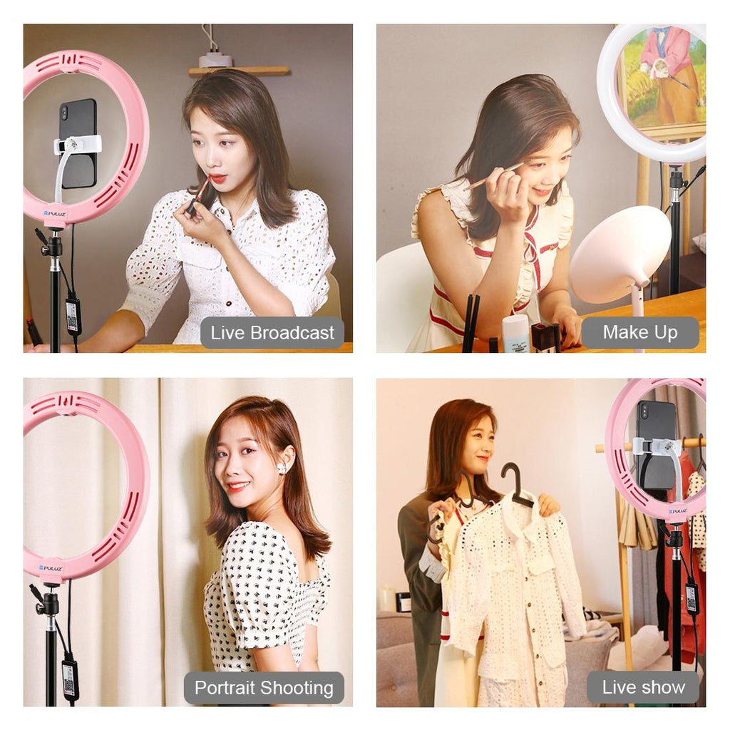 10.2 Curved Led Ring Light with Tripod & Remote for Vlogging & Photography - Black