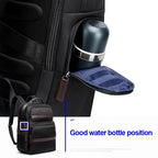 Waterproof Anti-Theft Usb Shoulder Bag - Large Capacity - 28X19X42Cm - Black