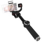 3-axis Gimbal Stabilizer with Tripod Mount & Fill Light for Smartphones - Black