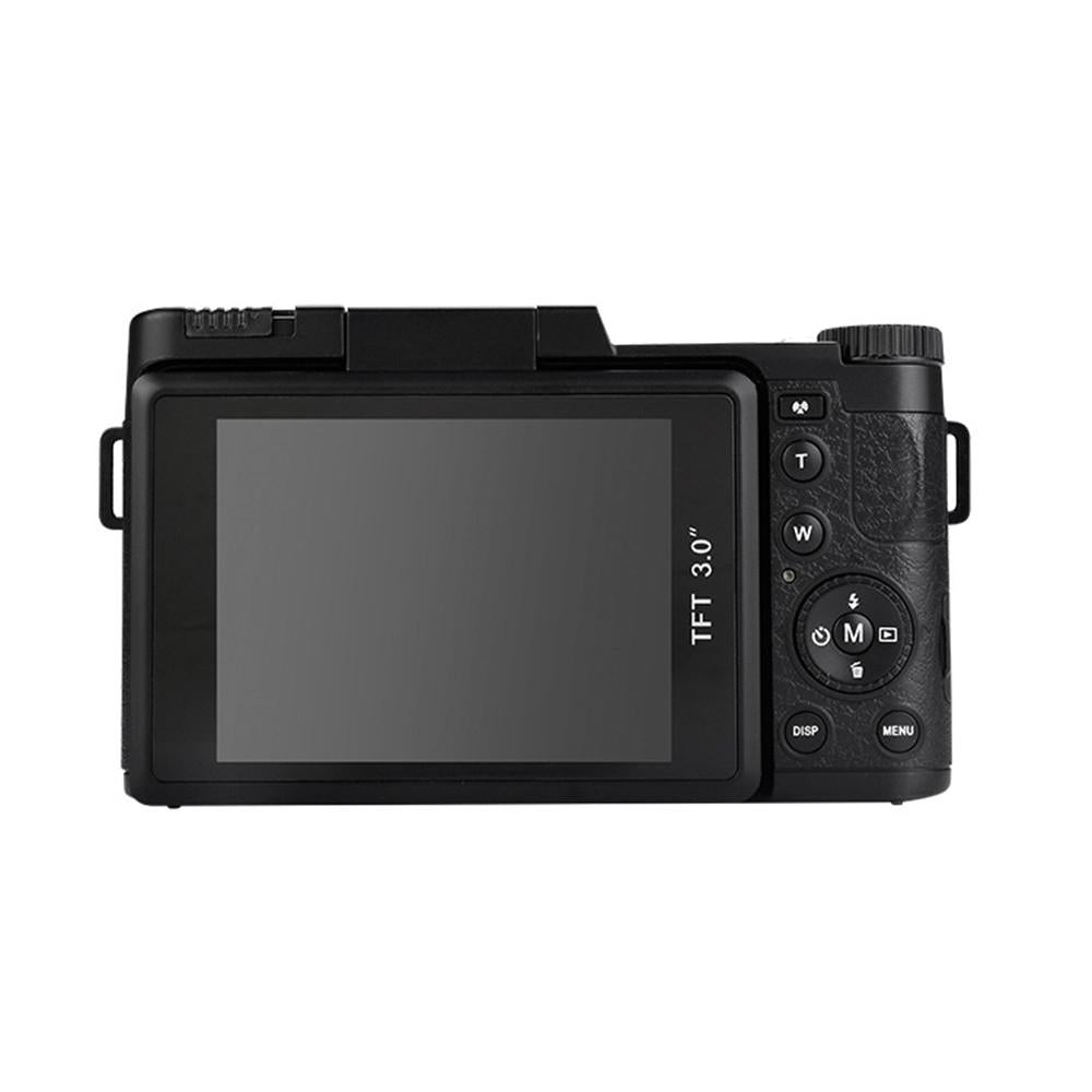 3.0 Flip Screen Vlog Camera with 4x Zoom - Black