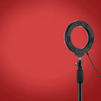 Curved Surface Ring Light with Usb 10 Modes 8 Colour Rgbw Cold Shoe Tripod Black
