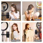 10.2 Dual Phone Tripod with Usb Ring Light & Remote