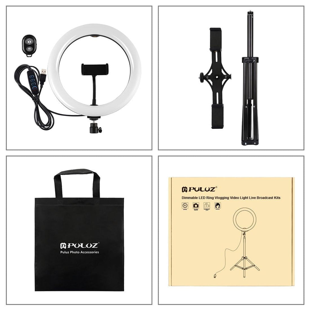 10.2 Dual Phone Tripod with Usb Ring Light & Remote
