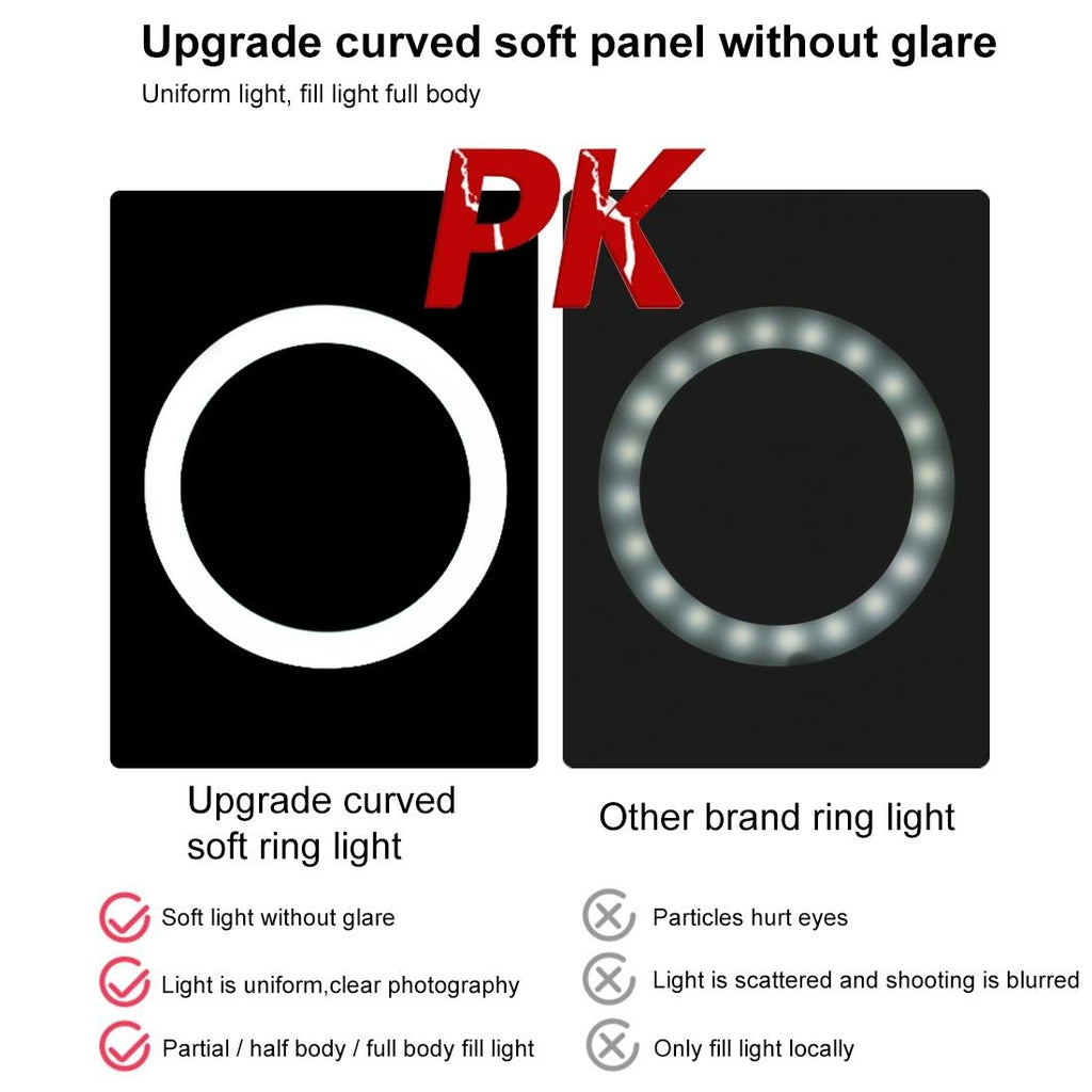 10.2 Dual Phone Tripod with Usb Ring Light & Remote