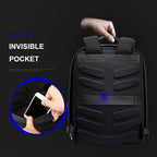 Business Waterproof Anti-Theft Double Shoulder Bag With Usb Port - 27X16.5X40Cm Black