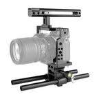 Video Camera Cage Stabilizer With Handle And Rail Rod For Nikon Z6 / Z7