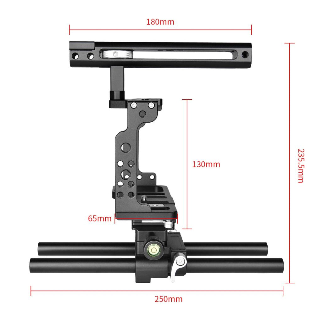 Video Camera Cage Stabilizer With Handle And Rail Rod For Nikon Z6 / Z7