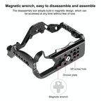 Metal Camera Cage For Canon Eos R10 Stabilizer Rig - Black