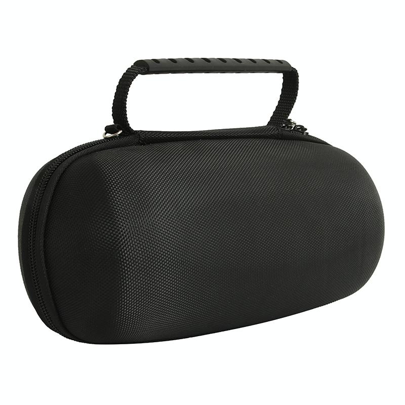 Portable Bluetooth Speaker Storage Box with Strap & Carabiner for Jbl Charge 5 - Black