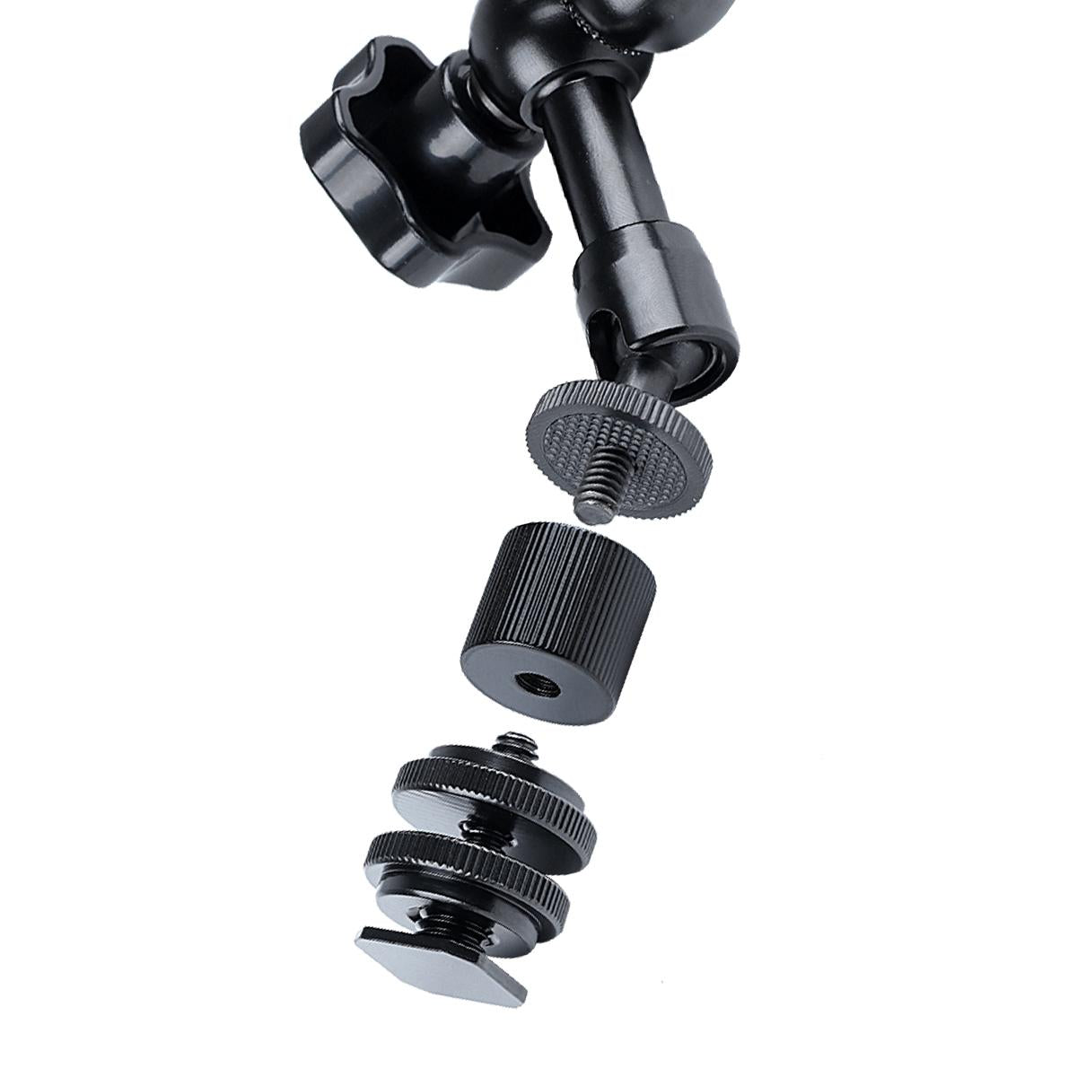 Adjustable Magic Arm With Phone Clamp & Large Claws - 11 Inch Black