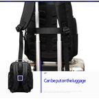 Waterproof Anti-Theft Outdoor Shoulder Bag With Usb Port - Large Capacity - Black