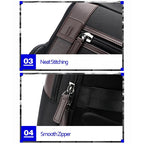 Waterproof Anti-Theft Outdoor Shoulder Bag With Usb Port - Large Capacity - Black