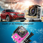 170 Degree Wide Angle Wifi Action Camera with Waterproof Case - Supports 64gb Micro Sd - Black