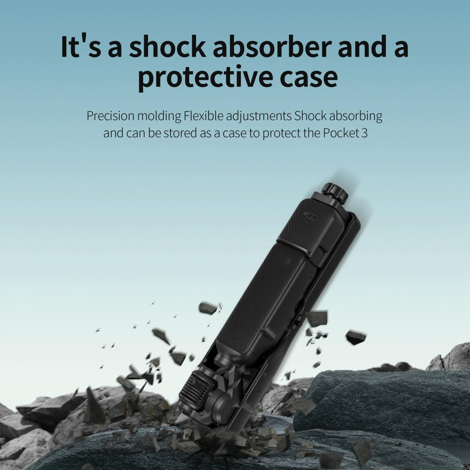 Shock Absorbing Carrying Case For Dji Osmo Pocket 2 Black