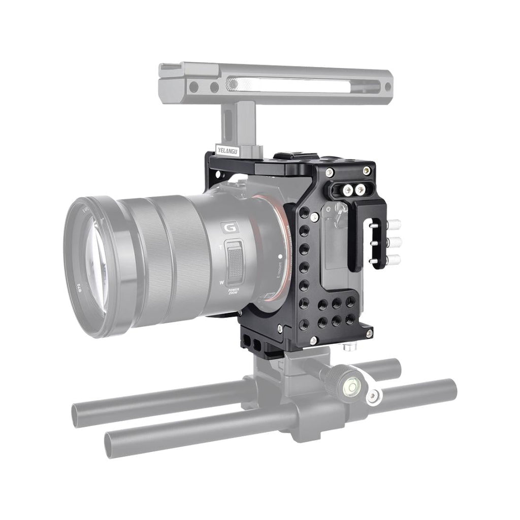 Video Camera Cage Stabilizer For Sony A7K / A72 / A73 / A7S2 / A7R3 / A7R2 / A7X Black