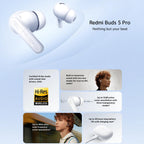 Wireless Redmi Buds 5 Pro Bluetooth Earphones - Black