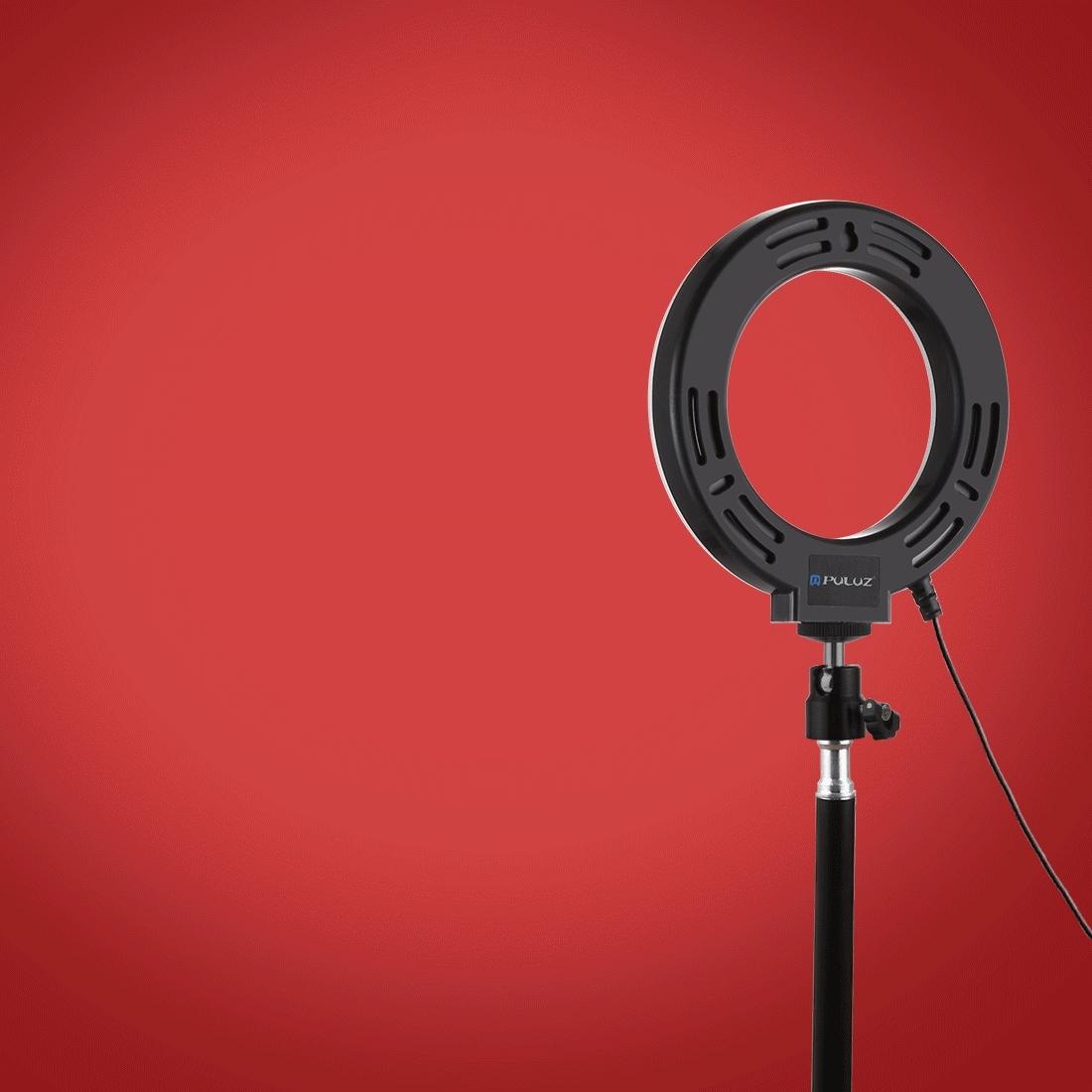 6.2 Usb Led Ring Light with 10 Modes & Desktop Tripod Mount - Black