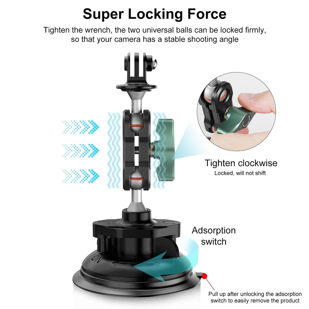 Aluminum Alloy Magic Arm with Strong Suction Cup
