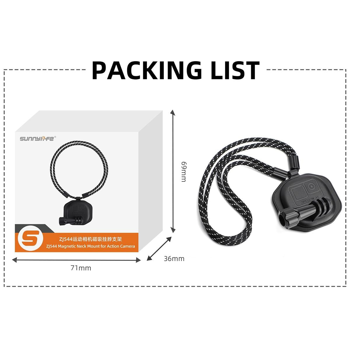 Neck Phone Action Camera Holder - Magnetic Wearable