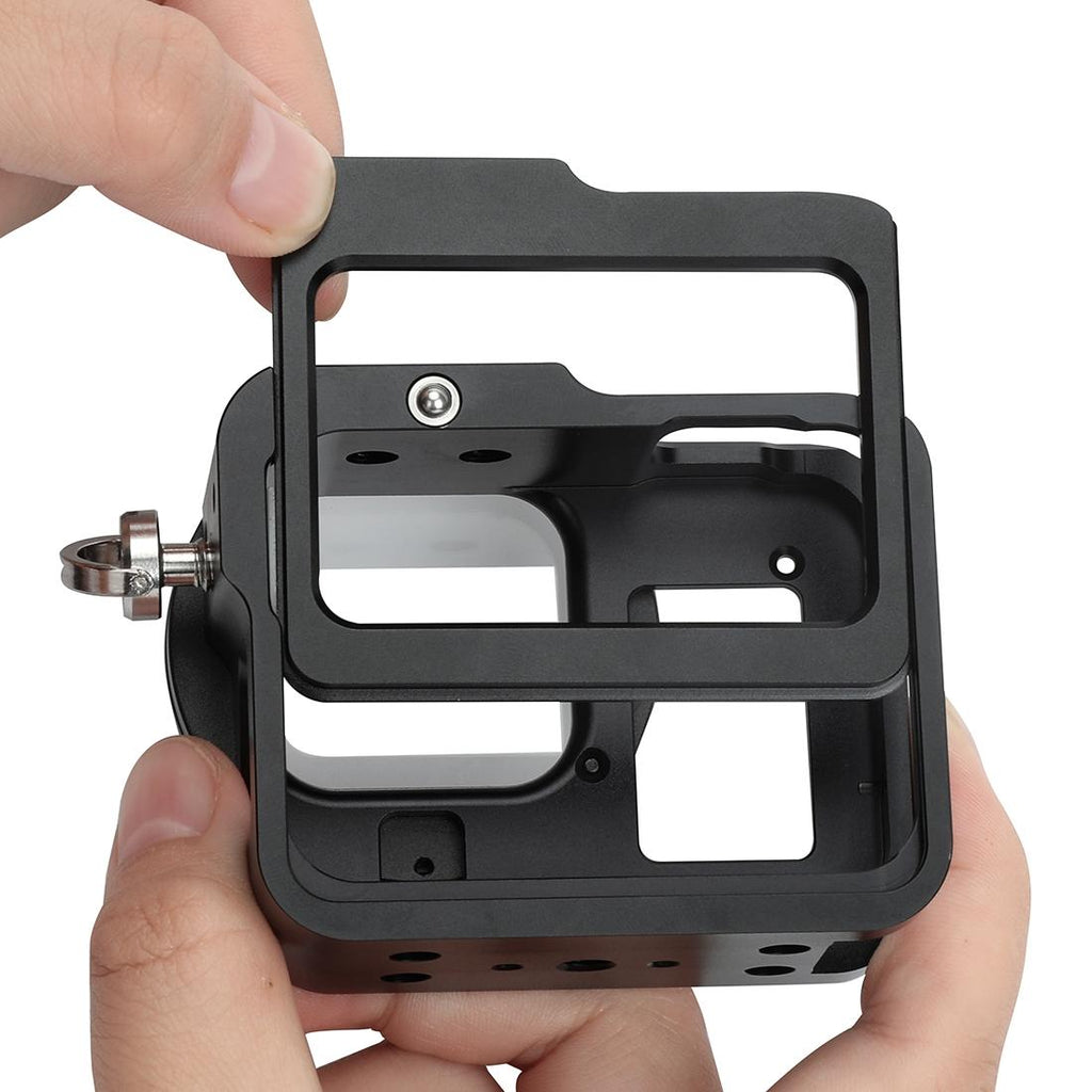 Aluminum Alloy Protective Cage with Insurance Frame and 52mm Uv Lens for Gopro Hero8