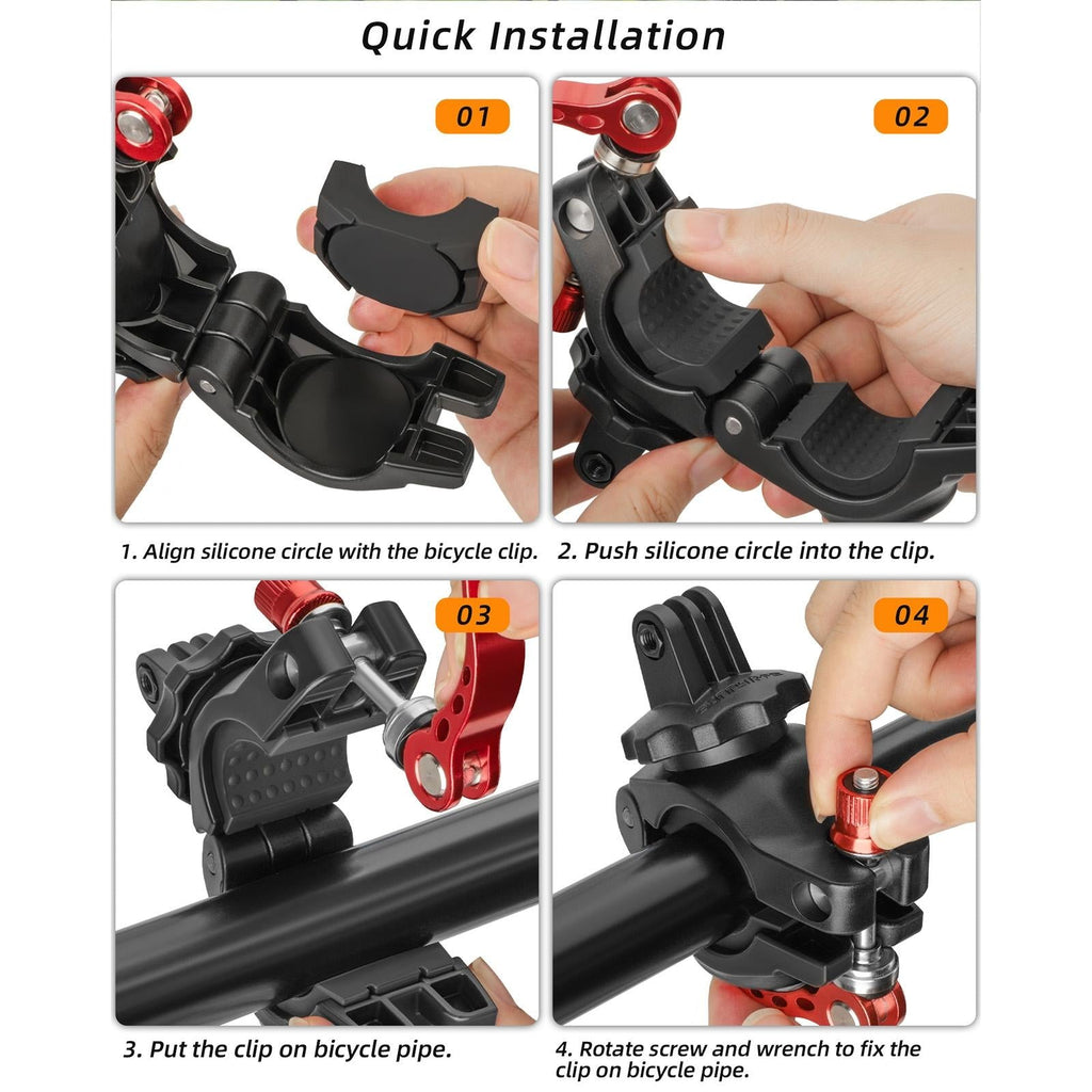 360 Degree Rotating Bike Mount for Sports Cameras