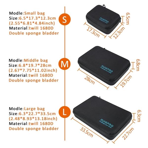 Portable Shockproof Waterproof Case for Dji Action Camera - 17.3 x 12.3 x 6.5 Cm