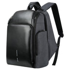 Waterproof Anti-Theft Usb Shoulder Bag - Large Capacity - Black