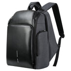 Waterproof Anti-Theft Usb Shoulder Bag - Large Capacity - Black