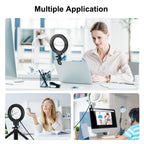 6.2 Dual-colour Ring Light with Usb 3 Modes Monitor Clip - Black